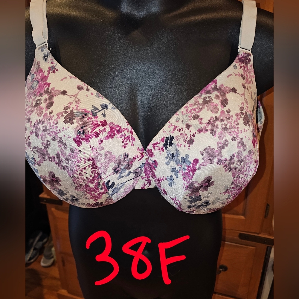 Floral Print Women's Bra 38F
